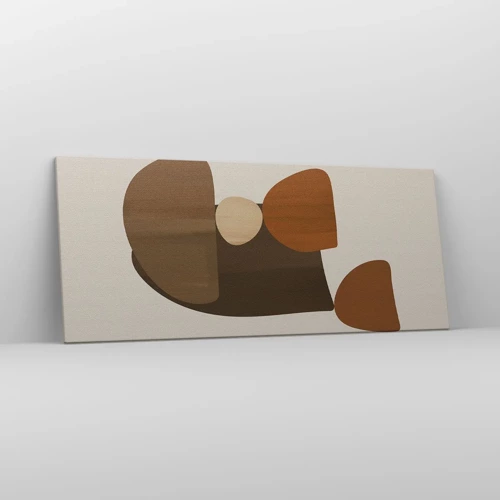 Cuadro sobre lienzo - Impresión de Imagen - Composición en bronce - 120x50 cm