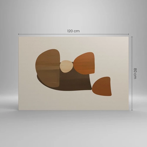 Cuadro sobre lienzo - Impresión de Imagen - Composición en bronce - 120x80 cm