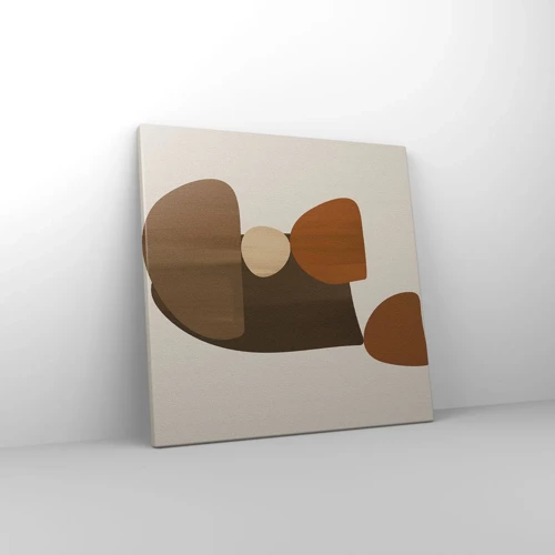 Cuadro sobre lienzo - Impresión de Imagen - Composición en bronce - 40x40 cm