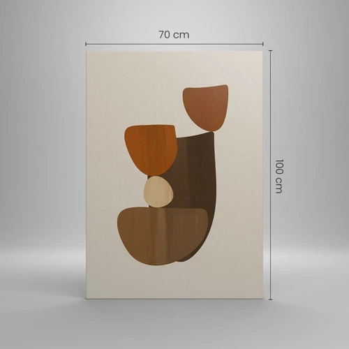 Cuadro sobre lienzo - Impresión de Imagen - Composición en bronce - 70x100 cm