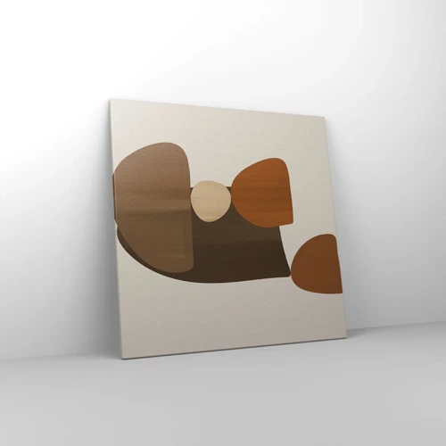 Cuadro sobre lienzo - Impresión de Imagen - Composición en bronce - 70x70 cm