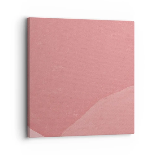 Cuadro sobre lienzo - Impresión de Imagen - Composición orgánica en rosa - 30x30 cm