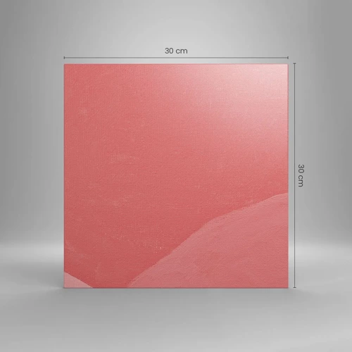 Cuadro sobre lienzo - Impresión de Imagen - Composición orgánica en rosa - 30x30 cm