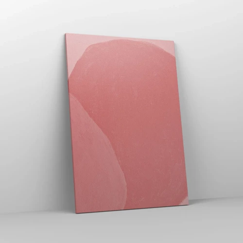 Cuadro sobre lienzo - Impresión de Imagen - Composición orgánica en rosa - 70x100 cm