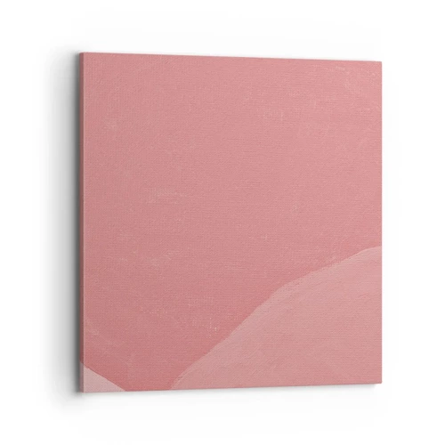 Cuadro sobre lienzo - Impresión de Imagen - Composición orgánica en rosa - 70x70 cm