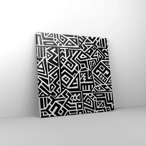 Cuadro sobre lienzo - Impresión de Imagen - Composición precolombina - 50x50 cm