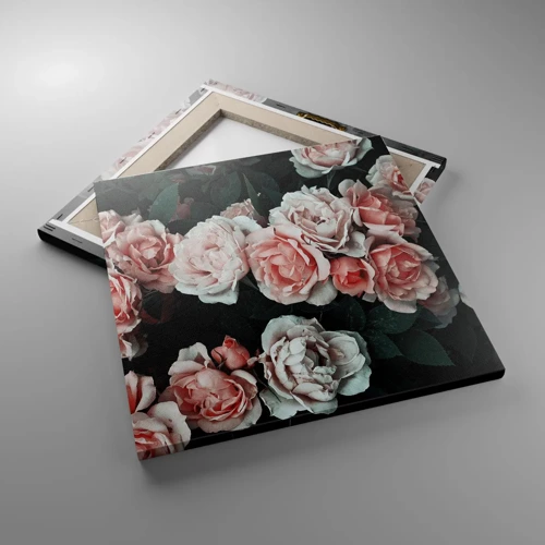 Cuadro sobre lienzo - Impresión de Imagen - Conjunto de rosas - 40x40 cm