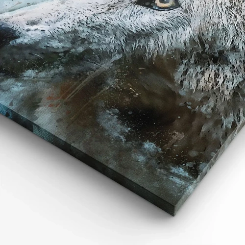 Cuadro sobre lienzo - Impresión de Imagen - Conoce el alma del lobo - 160x50 cm