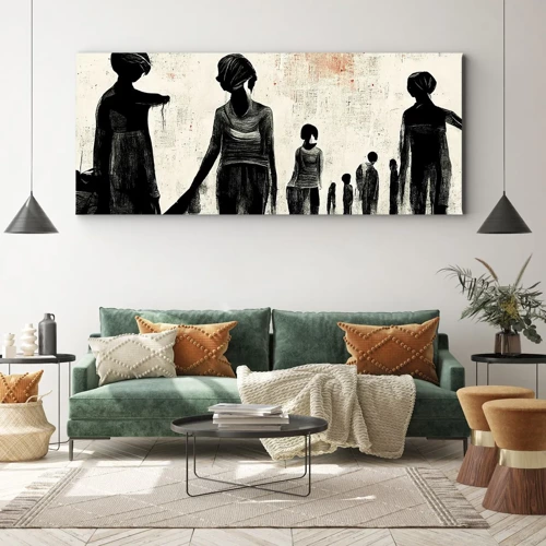 Cuadro sobre lienzo - Impresión de Imagen - Contra la soledad - 120x50 cm