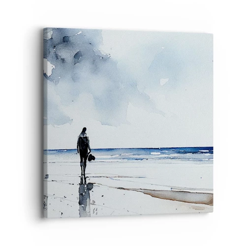 Cuadro sobre lienzo - Impresión de Imagen - Conversación con el mar - 30x30 cm