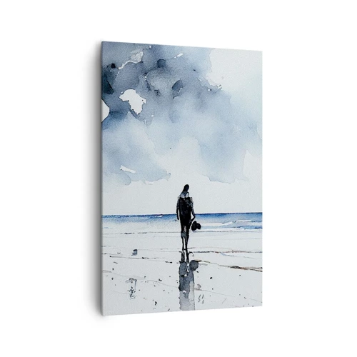 Cuadro sobre lienzo - Impresión de Imagen - Conversación con el mar - 80x120 cm