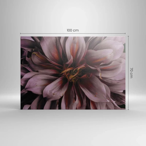 Cuadro sobre lienzo - Impresión de Imagen - Corazón floral - 100x70 cm