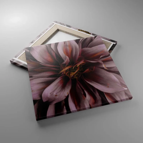 Cuadro sobre lienzo - Impresión de Imagen - Corazón floral - 40x40 cm