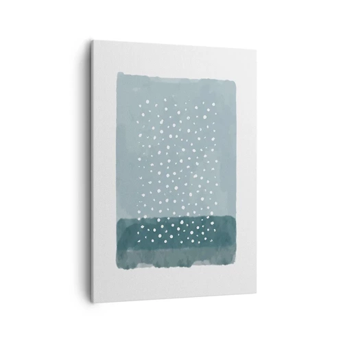 Cuadro sobre lienzo - Impresión de Imagen - Creación sobre azul - 50x70 cm
