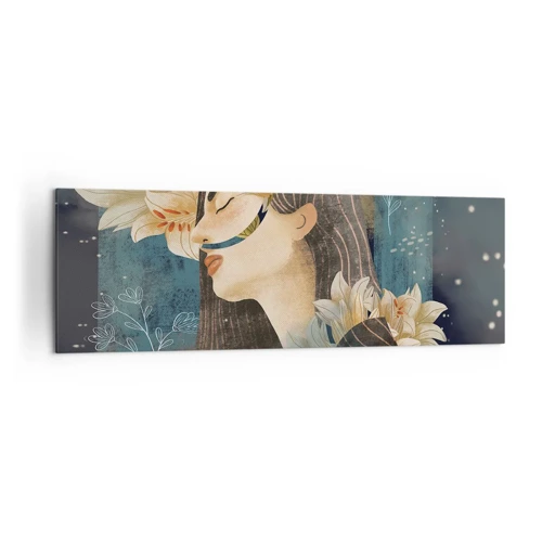 Cuadro sobre lienzo - Impresión de Imagen - Cuento de princesa con lirios - 160x50 cm