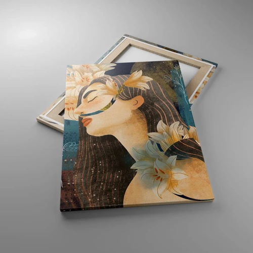 Cuadro sobre lienzo - Impresión de Imagen - Cuento de princesa con lirios - 50x70 cm