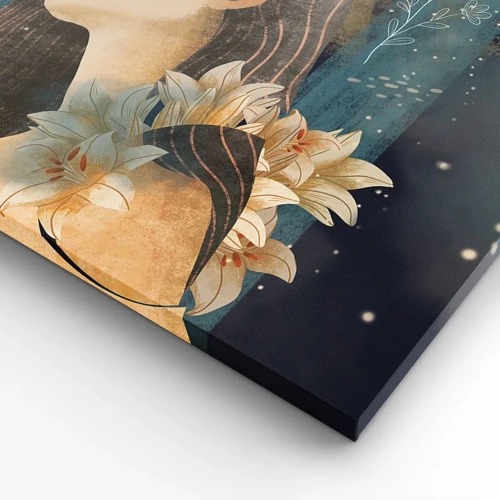 Cuadro sobre lienzo - Impresión de Imagen - Cuento de princesa con lirios - 50x70 cm