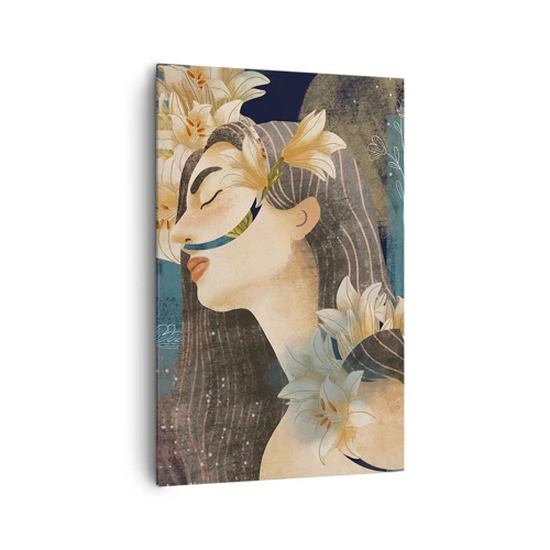 Cuadro sobre lienzo - Impresión de Imagen - Cuento de princesa con lirios - 80x120 cm