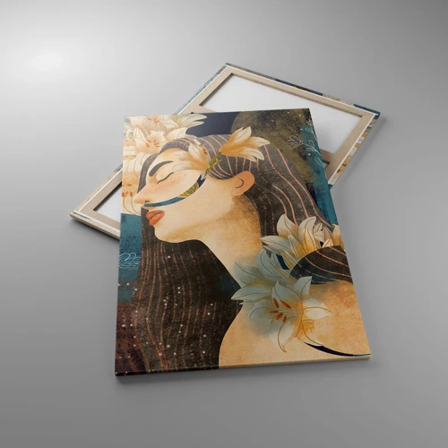 Cuadro sobre lienzo - Impresión de Imagen - Cuento de princesa con lirios - 80x120 cm