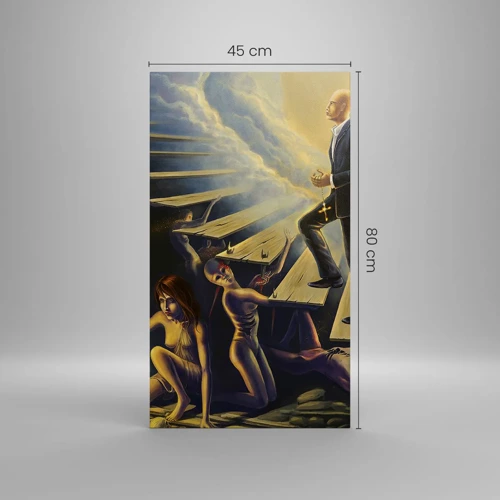 Cuadro sobre lienzo - Impresión de Imagen - Dantesco viaje hacia la luz - 45x80 cm