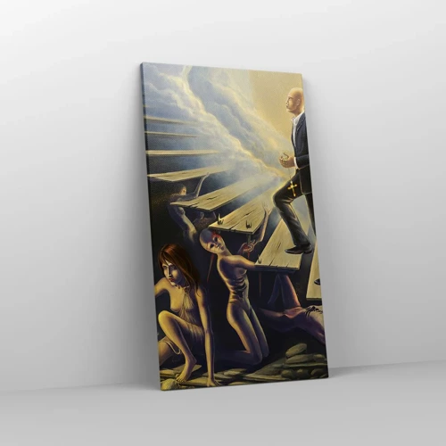 Cuadro sobre lienzo - Impresión de Imagen - Dantesco viaje hacia la luz - 45x80 cm