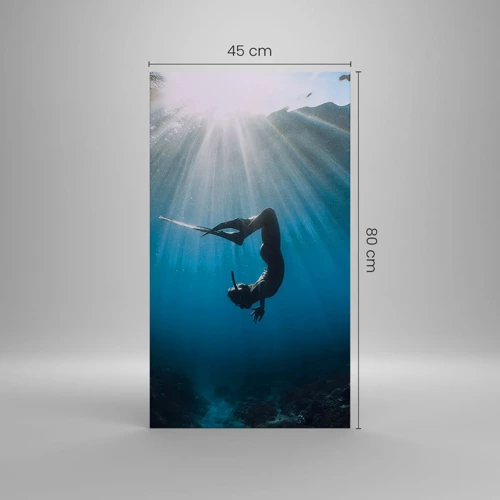 Cuadro sobre lienzo - Impresión de Imagen - Danza subacuática - 45x80 cm
