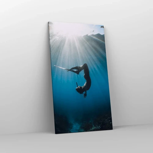 Cuadro sobre lienzo - Impresión de Imagen - Danza subacuática - 45x80 cm