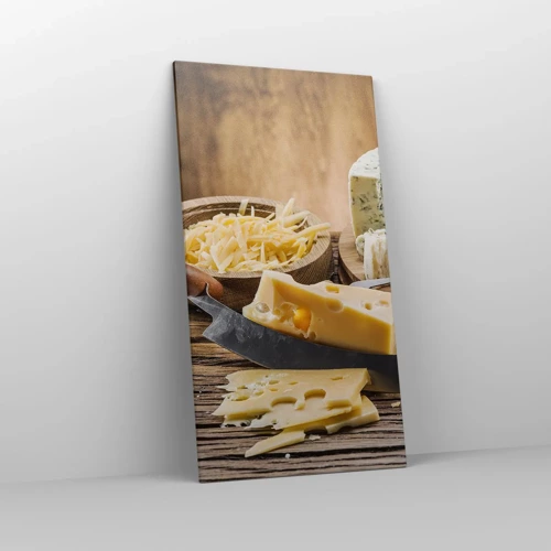 Cuadro sobre lienzo - Impresión de Imagen - Degustación de quesos - 65x120 cm