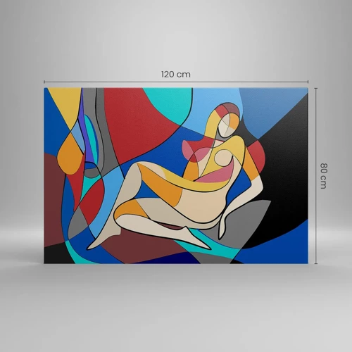 Cuadro sobre lienzo - Impresión de Imagen - Desnudo cubista - 120x80 cm