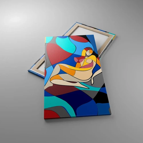 Cuadro sobre lienzo - Impresión de Imagen - Desnudo cubista - 55x100 cm