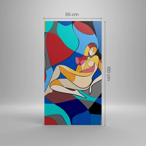 Cuadro sobre lienzo - Impresión de Imagen - Desnudo cubista - 55x100 cm
