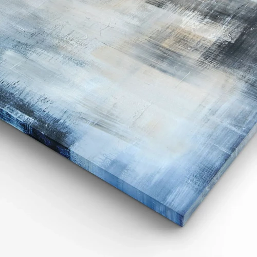 Cuadro sobre lienzo - Impresión de Imagen - Detrás de un velo azul - 40x40 cm