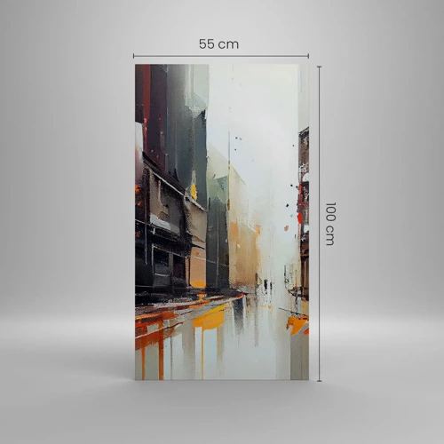 Cuadro sobre lienzo - Impresión de Imagen - Día lluvioso - 55x100 cm