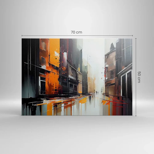 Cuadro sobre lienzo - Impresión de Imagen - Día lluvioso - 70x50 cm