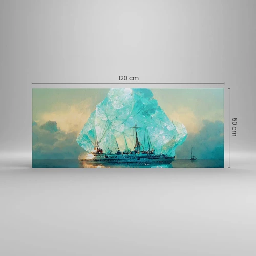 Cuadro sobre lienzo - Impresión de Imagen - Diamante ártico - 120x50 cm