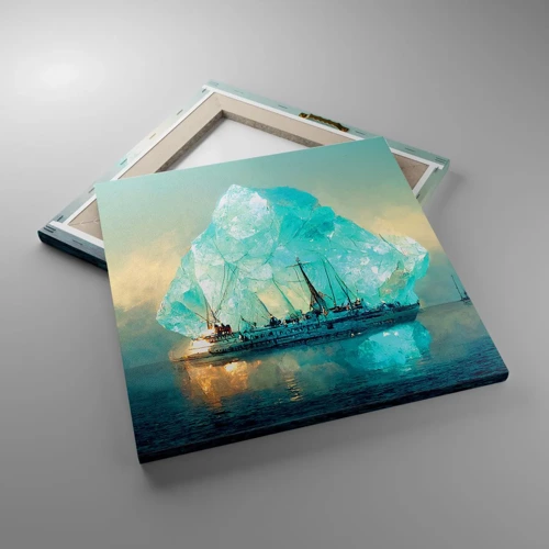 Cuadro sobre lienzo - Impresión de Imagen - Diamante ártico - 40x40 cm