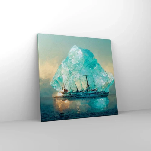 Cuadro sobre lienzo - Impresión de Imagen - Diamante ártico - 50x50 cm