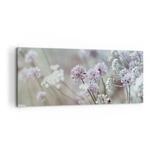 Cuadro sobre lienzo - Impresión de Imagen - Dulces filigranas de hierbas - 100x40 cm