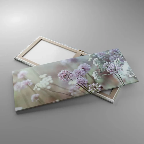 Cuadro sobre lienzo - Impresión de Imagen - Dulces filigranas de hierbas - 120x50 cm