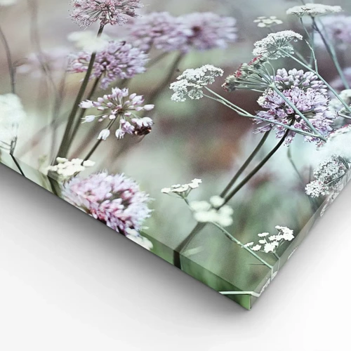 Cuadro sobre lienzo - Impresión de Imagen - Dulces filigranas de hierbas - 45x80 cm