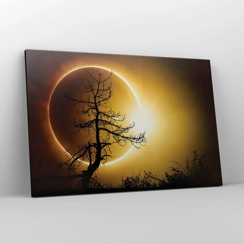 Cuadro sobre lienzo - Impresión de Imagen - Eclipse total - 120x80 cm