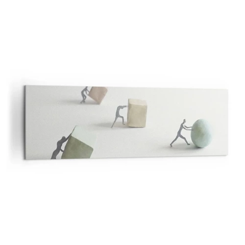 Cuadro sobre lienzo - Impresión de Imagen - El avance de la geometría - 160x50 cm
