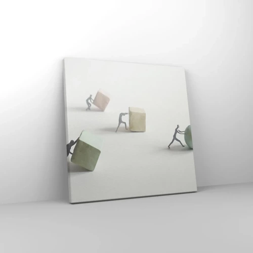 Cuadro sobre lienzo - Impresión de Imagen - El avance de la geometría - 30x30 cm