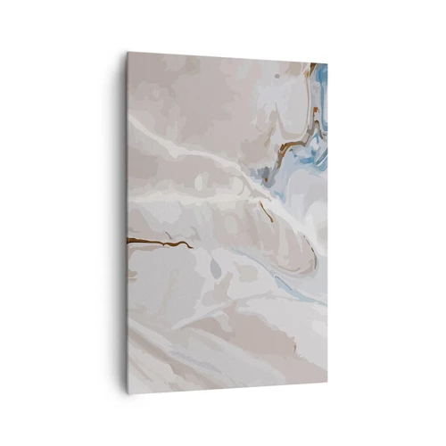 Cuadro sobre lienzo - Impresión de Imagen - El azul serpentea por el blanco - 80x120 cm