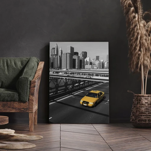 Cuadro sobre lienzo - Impresión de Imagen - El color de la gran ciudad - 65x120 cm