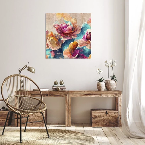 Cuadro sobre lienzo - Impresión de Imagen - El colorido esplendor de un ramo - 30x30 cm