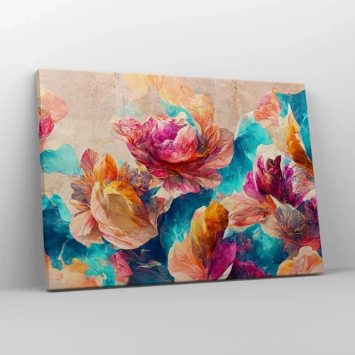 Cuadro sobre lienzo - Impresión de Imagen - El colorido esplendor de un ramo - 70x50 cm