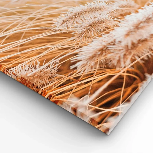 Cuadro sobre lienzo - Impresión de Imagen - El dorado susurro de las hierbas - 120x80 cm