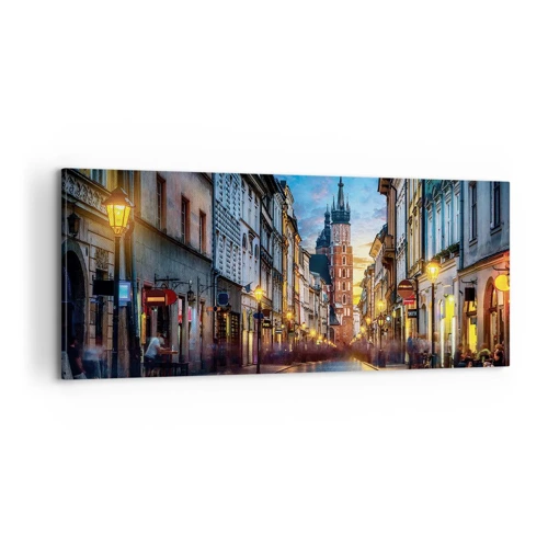 Cuadro sobre lienzo - Impresión de Imagen - El encanto de Cracovia - 100x40 cm