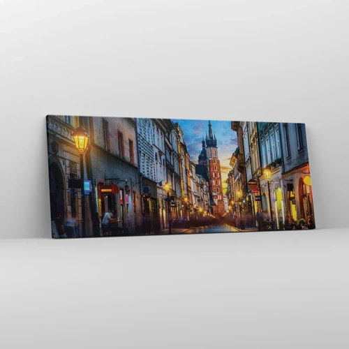 Cuadro sobre lienzo - Impresión de Imagen - El encanto de Cracovia - 100x40 cm